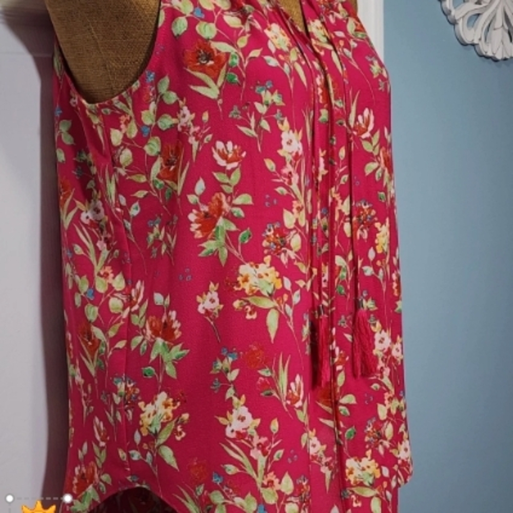 Floral Sleeveless Top - Pink